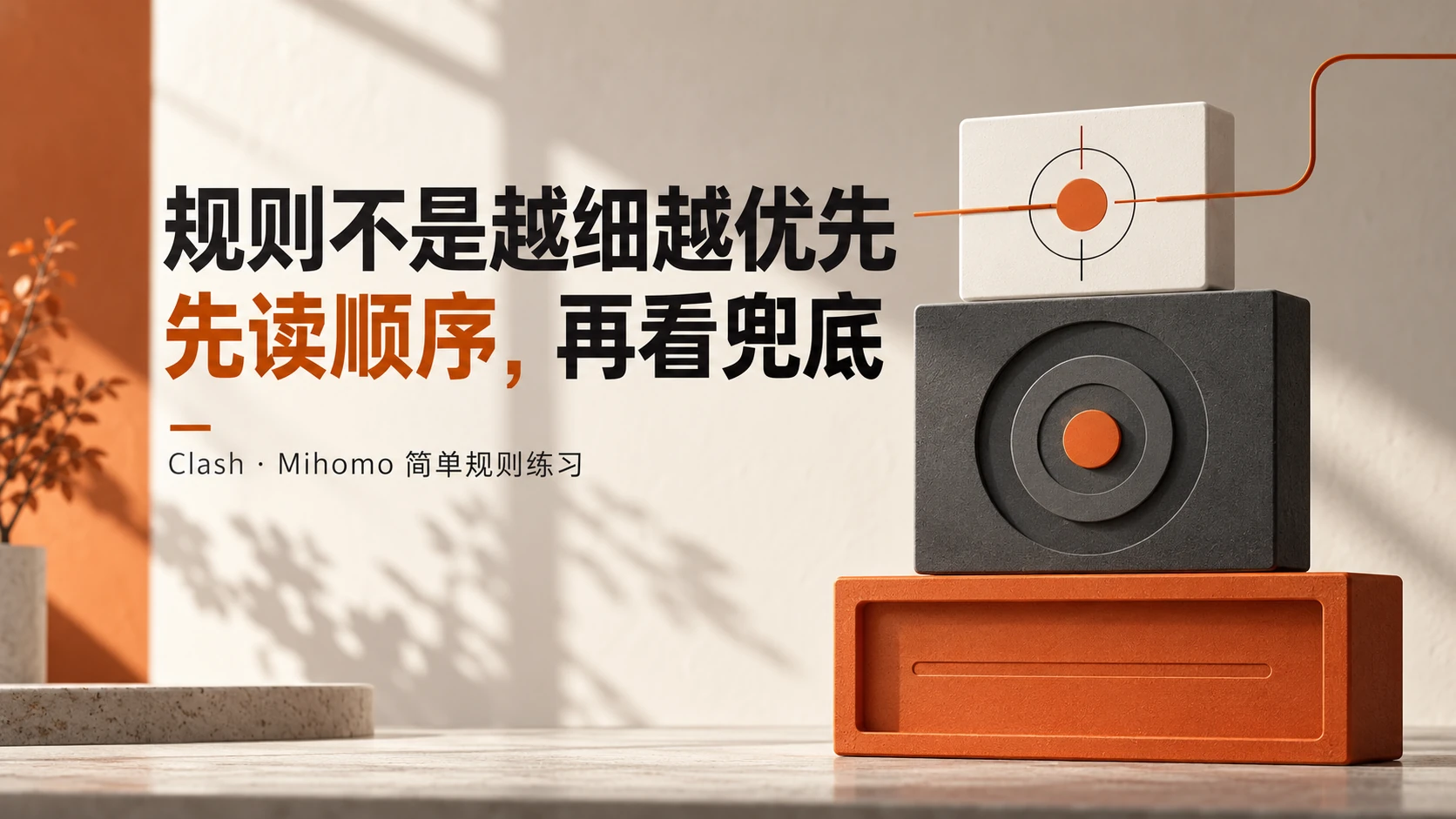Clash规则顺序怎样读:匹配条件、首个命中与兜底项练习的原创封面